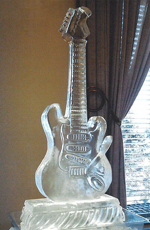 ice guitar sculpture